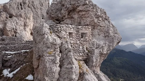 Memory of the First World War in the Alps Stock Footage 97703978