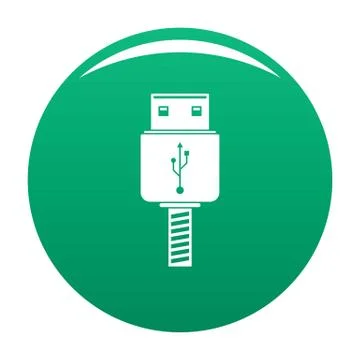 Memory flash drive icon green イラスト素材