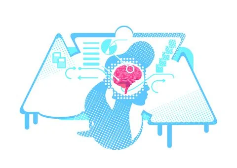 Memory flat concept vector illustration Stock Illustration