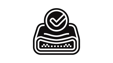 Memory foam glyph icon animation Stock Footage 326141951