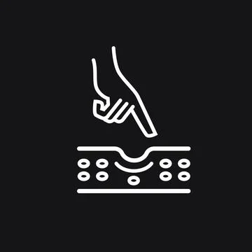 Memory Foam Icon Outlined Vector – Minimal Comfort Stock Illustration