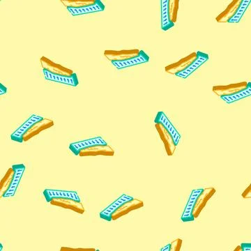 Memory foam isometric icon seamless pattern Stock Illustration