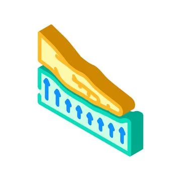 Memory foam isometric icon vector illustration Stock Illustration