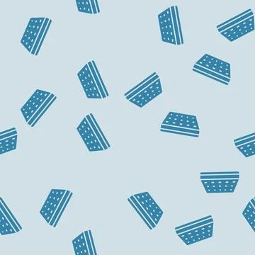 Memory foam mattress bedroom interior glyph seamless pattern 스톡 일러스트