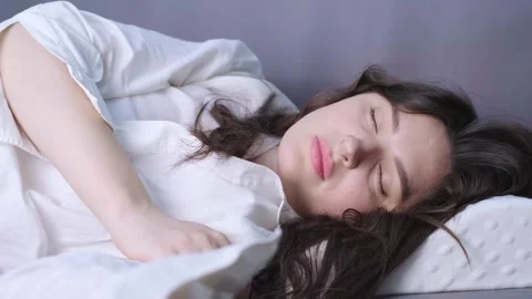 Memory foam pillows are perfect for improving sleep quality, reducing neck and b Stock Footage 299722073