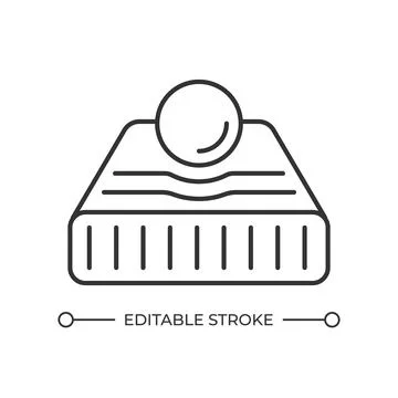 Memory foam support line icon Stock Illustration