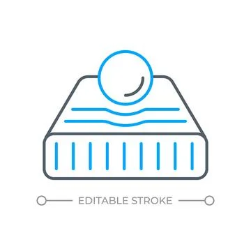Memory foam support two color line icon Stock Illustration