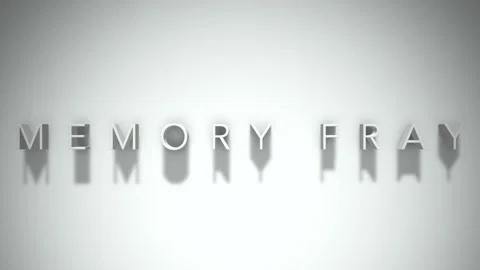Memory fray 3D title animation with shadows on a white background 스톡 동영상 297081845