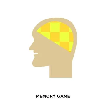 Memory game icon on white bacground, vector icon illusration Illustrazione stock
