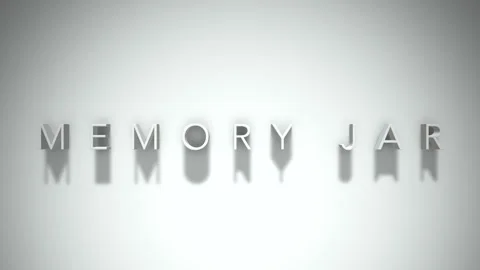 Memory jar 3D title animation with shadows on a white background Stock Footage 297215928