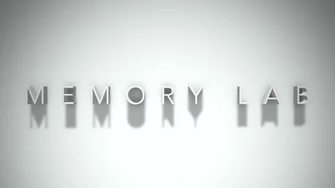 Memory lab 3D title animation with shadows on a white background Stock Footage 297081876