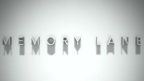 Memory Lane 3D title animation with shadows on a white background Stock Footage 296514632
