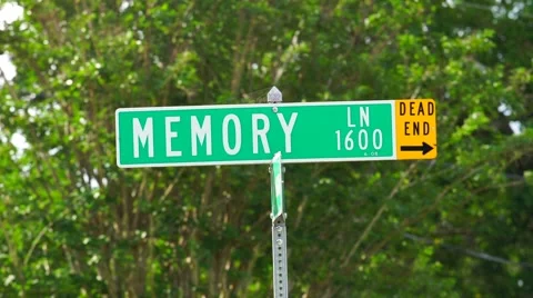 Memory Lane Road Sign Video stock 63320617