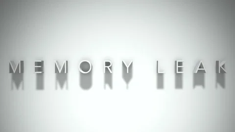Memory leak 3D title animation with shadows on a white background 스톡 동영상 297012023