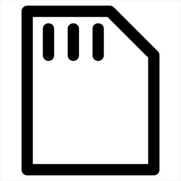 Memory line icon vector illustration isolated on white background Illustrazione stock