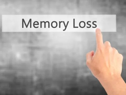 Memory Loss - Hand pressing a button on blurred background concept on visual  Stock Photos