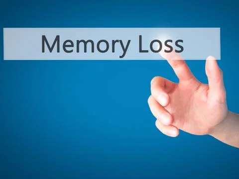 Memory Loss - Hand pressing a button on blurred background concept on visual  Stock Photos