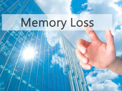 Memory Loss - Hand pressing a button on blurred background concept on visual  Stock Photos
