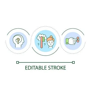 Memory loss issues loop concept icon Ilustración de archivo