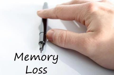 Memory loss text concept Foto stock