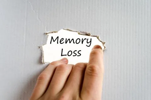 Memory loss text concept Foto stock