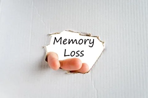 Memory loss text concept Stock Photos