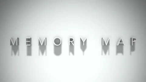 Memory map 3D title animation with shadows on a white background Stock Footage 297387377