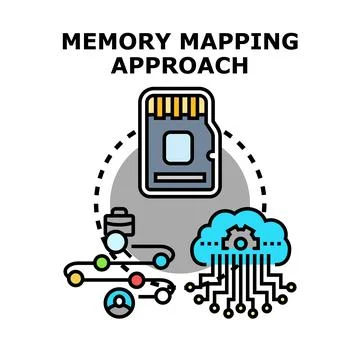 Memory mapping data approach for digital information technology Stock Illustration