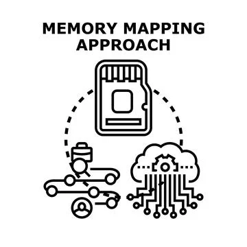 Memory mapping data approach for digital information technology イラスト素材