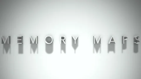Memory Maps 3D title animation with shadows on a white background Stock Footage 296708013