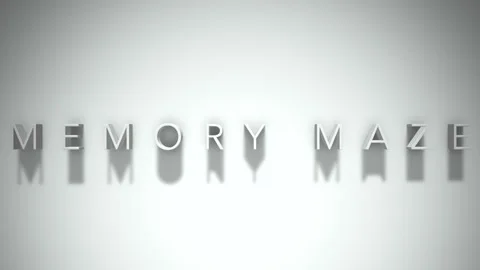 Memory maze 3D title animation with shadows on a white background Stock Footage 297081909