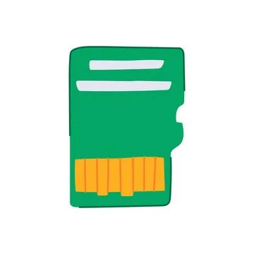 Memory microsd card cartoon vector illustration イラスト素材