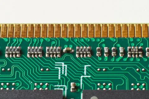 Memory module close up Stock Photos