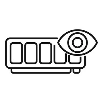 Memory module tech icon outline vector. Mobile system Stock Illustration