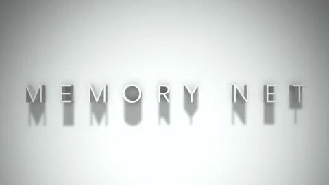 Memory net 3D title animation with shadows on a white background Stock Footage 297666389