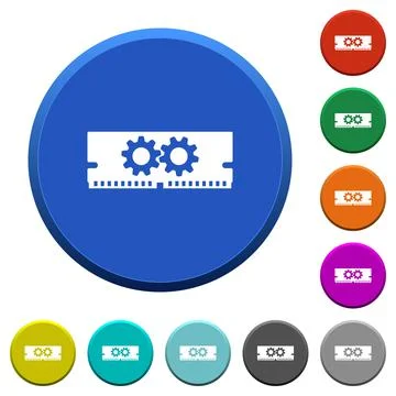 Memory optimization beveled buttons Illustrazione stock