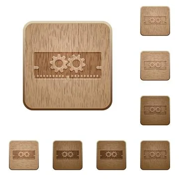 Memory optimization wooden buttons 스톡 일러스트