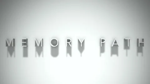 Memory path 3D title animation with shadows on a white background Stock Footage 297666412