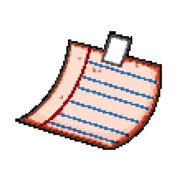 Memory pinned paper notes pixel art vector illustration Stock Illustration