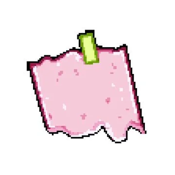 Memory pinned torn paper notes pixel art vector illustration Illustrazione stock