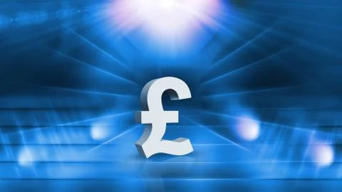Memory of Pound Sterling Symbol 스톡 일러스트