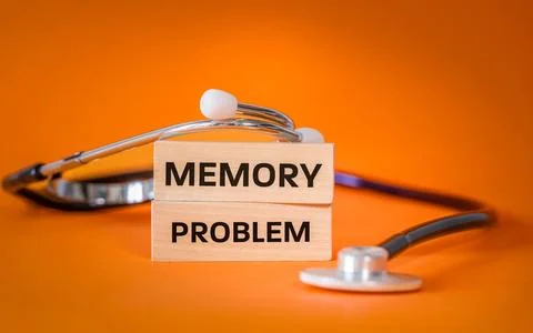 Memory problems. Medical concept. difficulty remembering, losing objects 스톡 사진