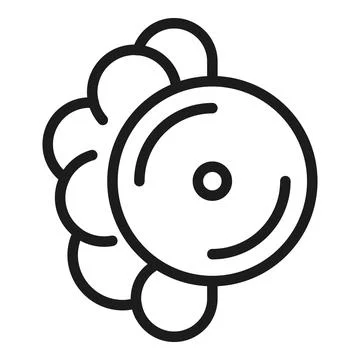 Memory processor icon outline vector. Digital chip Stock Illustration