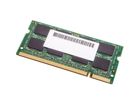 Memory processor on a white background memory copper CPU pins closeup imag... 写真素材