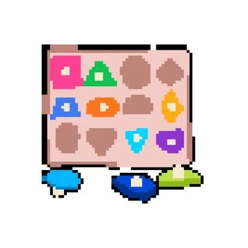 Memory puzzles toy pixel art vector illustration 스톡 일러스트