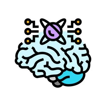 Memory quantum technology color icon vector illustration Stock Illustration