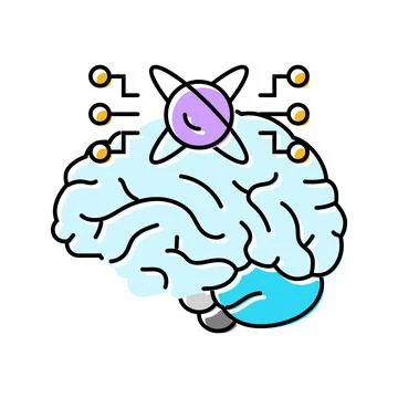 Memory quantum technology color icon vector illustration Stock Illustration