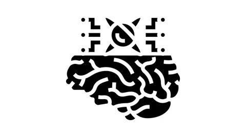 Memory quantum technology glyph icon animation Stock Footage 326150779
