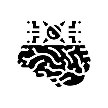 Memory quantum technology glyph icon vector illustration Stock Illustration