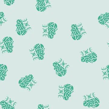 Memory quantum technology glyph seamless pattern 스톡 일러스트